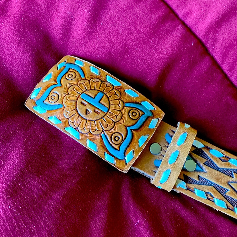 Leather belt-